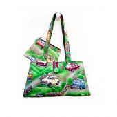Cotton Green Handbag and purse combo with Classic Mini design