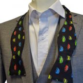 Black Silk Bow Tie Self-tie With Classic Mini design