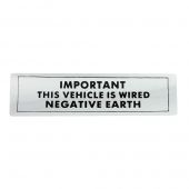 Classic Mini Negative Earth Sticker