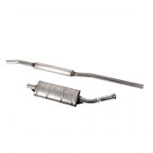 LST001A-SS Mini Maniflow Side Exit Stainless Exhaust - 1.75'' Twin Box 