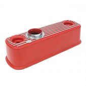 MS0415R Mini A series engine Alloy type rocker cover finished in powder coated red with polished fins.