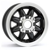 4.75" x 10" Rose Petal Wheel in Black/Silver