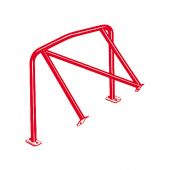 RED - LHD fixed diagonal Rear Roll Cage