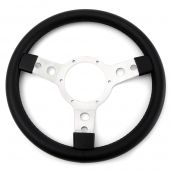 Sport Steering Wheel - 13" - Black Vinyl - Semi Dished