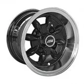6 x 10 Minilight Wheel - Black/Polished Rim