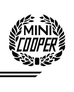 John Cooper Styling Kit - Laurels & Side Stripes - Black