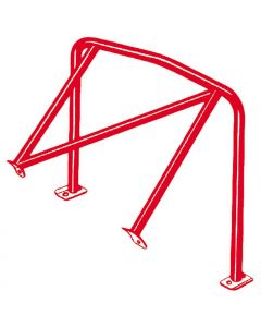 RED - RHD fixed diagonal Rear Roll Cage