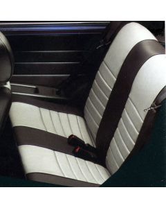 Rear Seat Cover - Leather Faced - Horizontal Flute - Mini 96-00