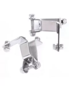 Pair of stainless steel Mini Cooper lamp brackets 