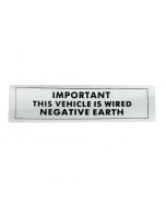 Classic Mini Negative Earth Sticker