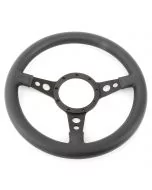 13" Moto-Lita Dished Black Leather Steering Wheel with Black Spokes for Classic Mini