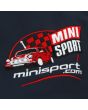 Mini Sport Logo on a blue soft shell jacket