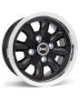 5.5" x 12" black/polished rim Ultralite alloy wheel