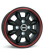 5.5" x 12" black/red pinstripe Ultralite alloy wheel