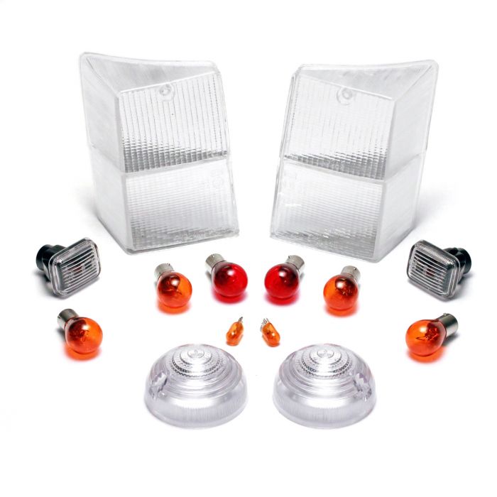Full Car Clear Lens Kit inc Bulbs - Front & Rear - Mk4 