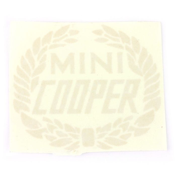 Mini Cooper Wreath Laurel Decal - Silver 