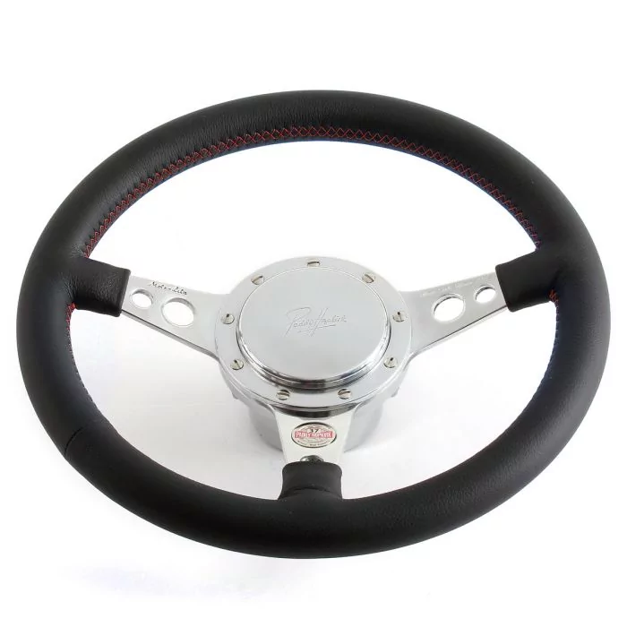 Paddy Hopkirk Mini Leather Steering Wheel by Moto-Lita - Black with Red Stitching