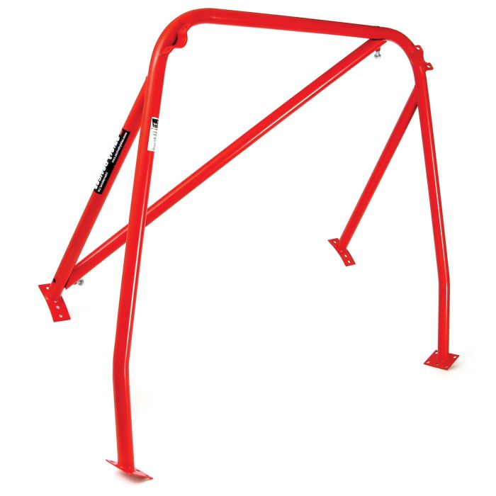 RED - LHD detachable diagonal Rear Roll Cage