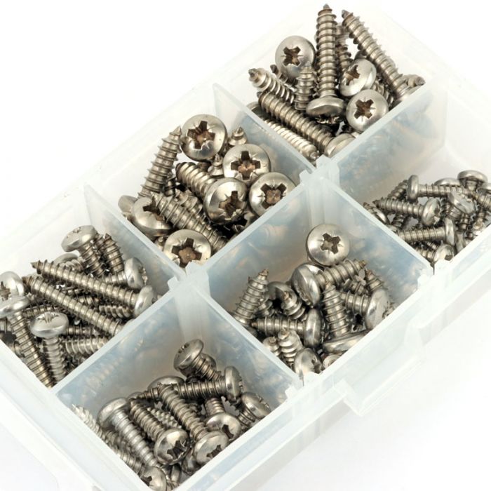 Self Tapping Screws (Box of 120) Stainless Steel