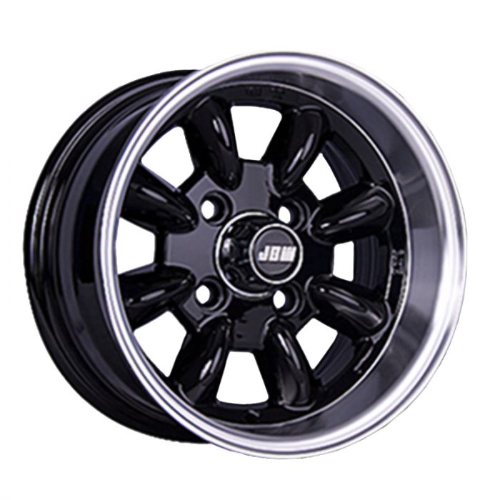 6 x 12 Minilight Wheel - Black/Polished Rim