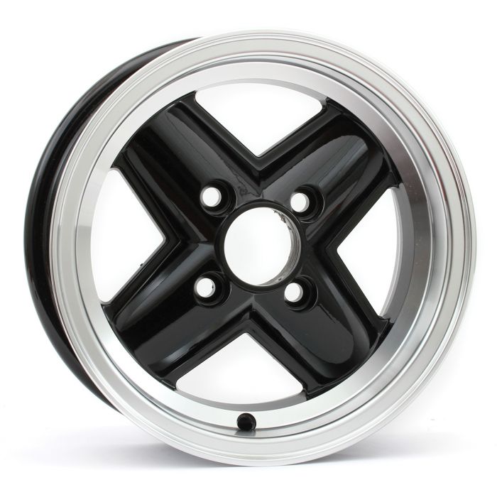 5 x 12 Revolite Wheel - Black/Polished Rim