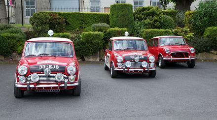The 3 Classic Minis Mini Sport supplied for the Faith of a Few filming