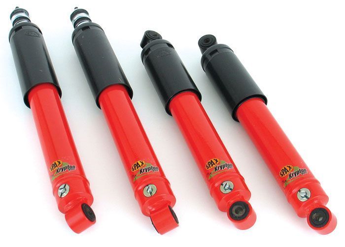 Spax red adjustable Mini front and rear shock absorbers set of 4