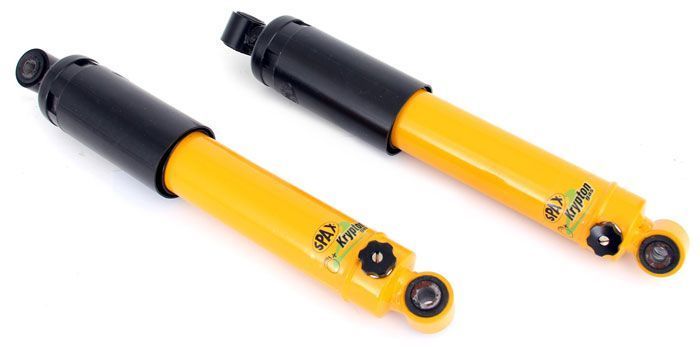 Spax yellow adjustable Mini front shock absorbers each